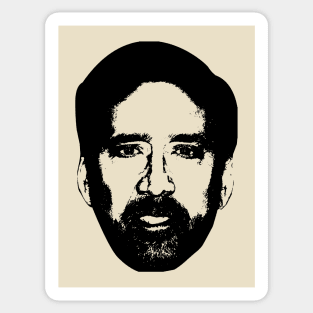 Nicolas Cage Iconic Hollywood Actor Face: Tribute to Film Legend Sticker